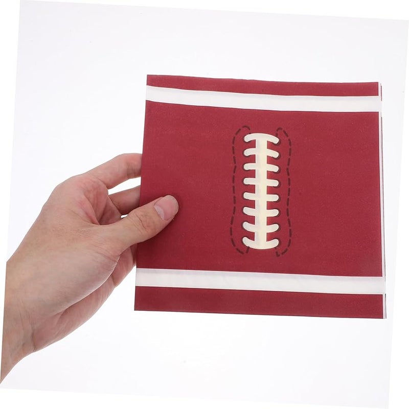 نوليتوي 20 حزمة مناديل ورقية قابلة للتخلص ذات طابع كرة القدم لديكورات حفلات أعياد الميلاد الرياضية - Image 3